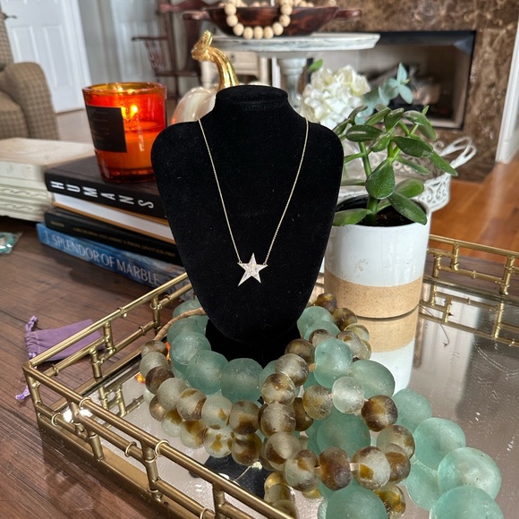 Melinda Maria Pavé You are My Shining Star Necklace in 18K Gold Plate 16-19” - Picture 3 of 8